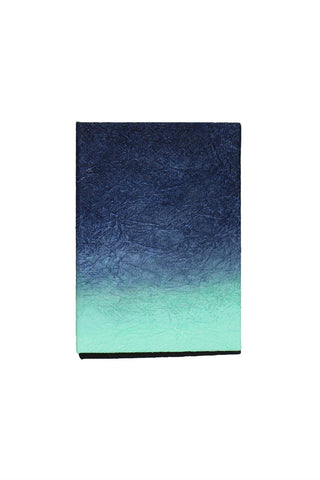 GugimFolio Notebook made from Hanji (Korean Paper) - Navy/Mint