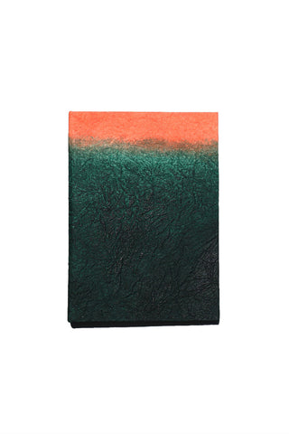 GugimFolio Notebook made from Hanji (Korean Paper) - Green/Orange