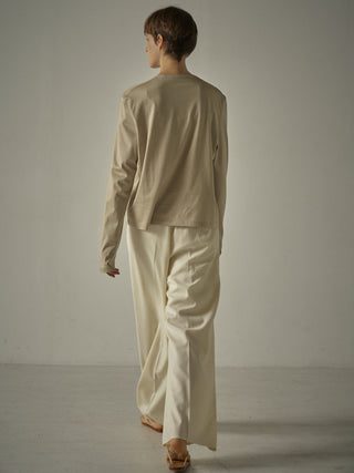 Silket Cotton Long Sleeve T-Shirt - Dust Beige
