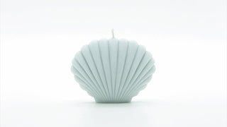 Scented Soy Candle "Shell" Mint Blue