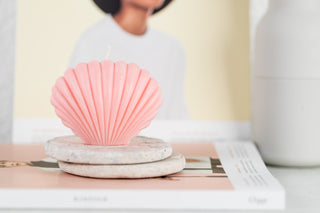 Scented Soy Candle "Shell" Pink